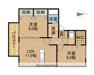 セジュール【1階】の間取り