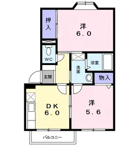 ファミールパピヨン【2階】の間取り