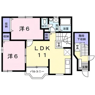 ミストラル【2階】の間取り