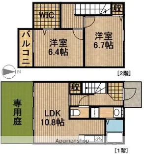 静岡県浜松市中央区領家1丁目【一戸建】の間取り