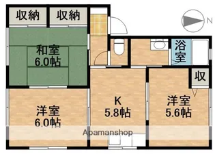 オーシャンヒルズE【101号室】の間取り