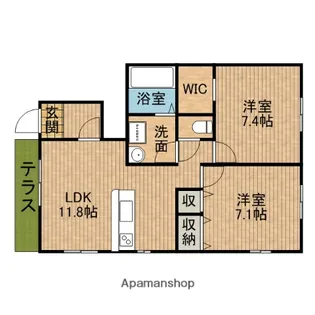フォレストメゾン和【1階】の間取り