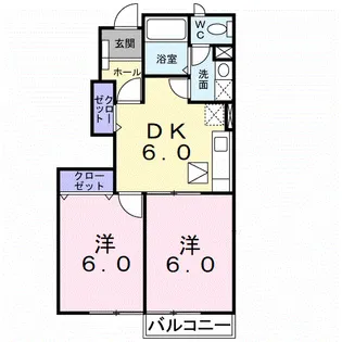 メゾン・ディオール B【1階】の間取り