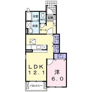 ボナール・K【1階】の間取り