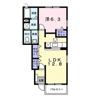 フィオーレ【1階】の間取り