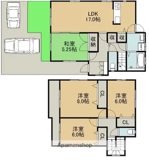 静岡県浜松市中央区和合町【一戸建】の間取り
