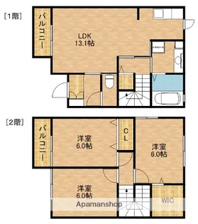J・コートB【1階】の間取り