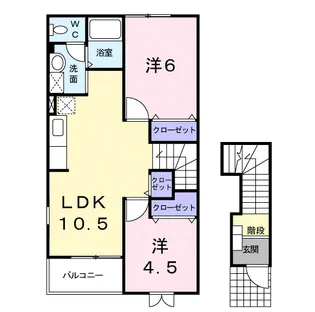 フィオーレⅠ【2階】の間取り