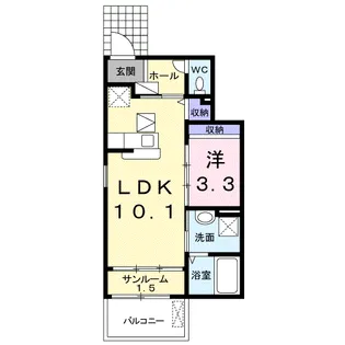 ノーブルスエツグ【1階】の間取り