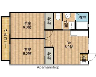 パディントン駅南Ⅱ【2階】の間取り