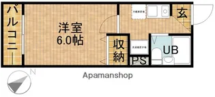 睦町ハイツ【3階】の間取り