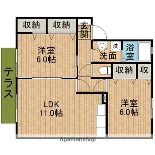サニーコート清水【1階】の間取り