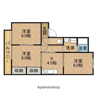 プランドール青木A【201号室】の間取り