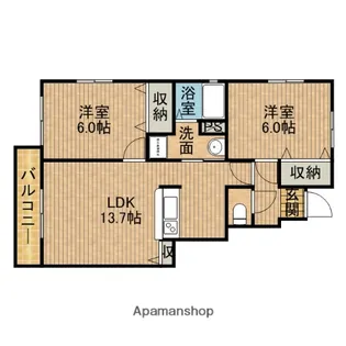 フォレスト若王子【1階】の間取り