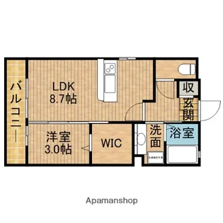 アリエル【1階】の間取り
