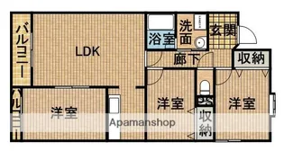 ラフィーネ掛川AⅠ【3階】の間取り