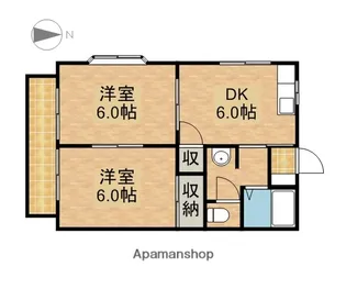 ノーブルビレッヂ【201号室】の間取り
