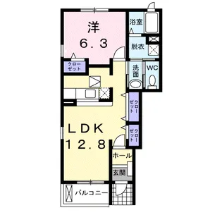 プラシード・トキ【1階】の間取り