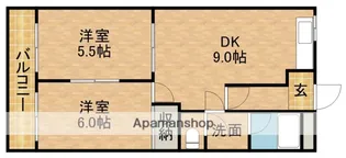 ヤマダハイツ【1階】の間取り