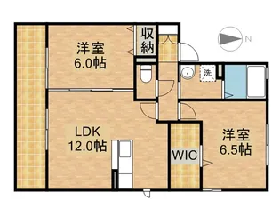 ピーノ・アーレB【1階】の間取り