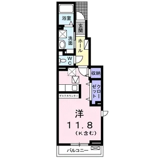 フジワンヴィラ【1階】の間取り