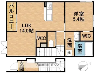 静岡県浜松市中央区佐鳴台6丁目【アパート】の間取り