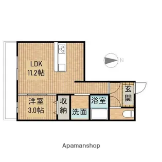 メルベーユK【102号室】の間取り