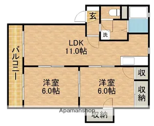 エクセル大東B【1階】の間取り