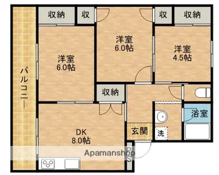 メゾン福井【102号室】の間取り