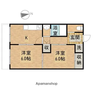 ユーロハイツ浜岡【1階】の間取り
