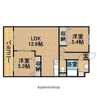 BRAVERY MAY【305号室】の間取り