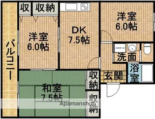 アドラシオン【2階】の間取り