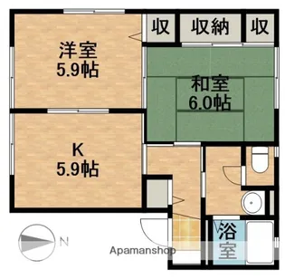 オーシャンヒルズI【2階】の間取り