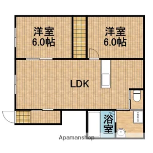 ライフスタイル長尾【202号室】の間取り