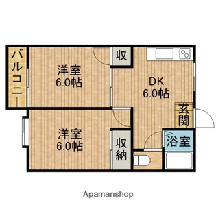 レピュート山崎【203号室】の間取り