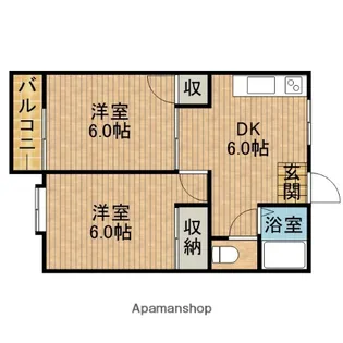 レピュート山崎【204号室】の間取り