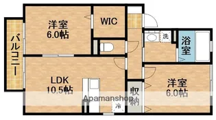 リビングタウン家代の里D【2階】の間取り