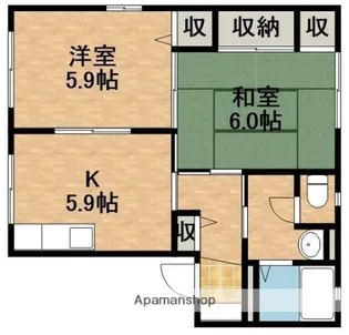 しおさいの丘E【202号室】の間取り