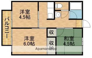 蜆塚ハイネス【2階】の間取り