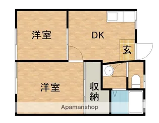 大東ハイツ【2階】の間取り