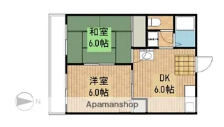 エレガンスコーポB【202号室】の間取り