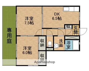 カーサレチェンテB【1階】の間取り