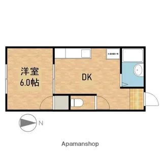 レクリオヒロ西池新田【207号室】の間取り
