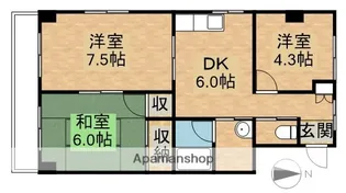 メゾンド夏目【303号室】の間取り