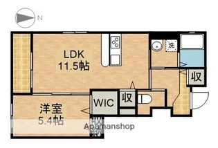 静岡県浜松市中央区小沢渡町【アパート】の間取り