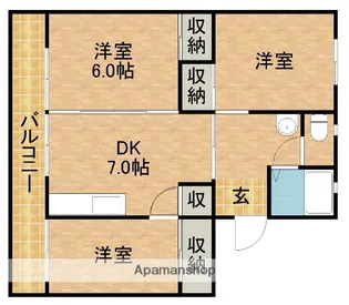 スマイルハイツA【2階】の間取り