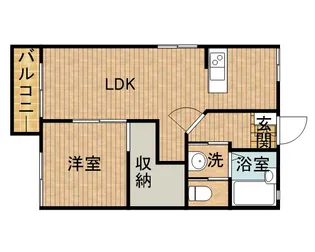 タウニィJUN A【1階】の間取り