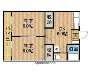 エステートピアC棟【2階】の間取り