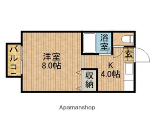 リバーサイドB【2階】の間取り