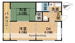 オレンジハウスB【101号室】の間取り